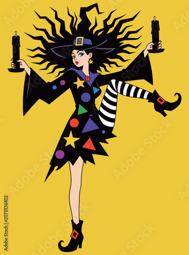 Witch Holding Candles