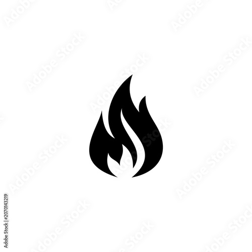 Quadro em tela Black Flame Icon Graphic.