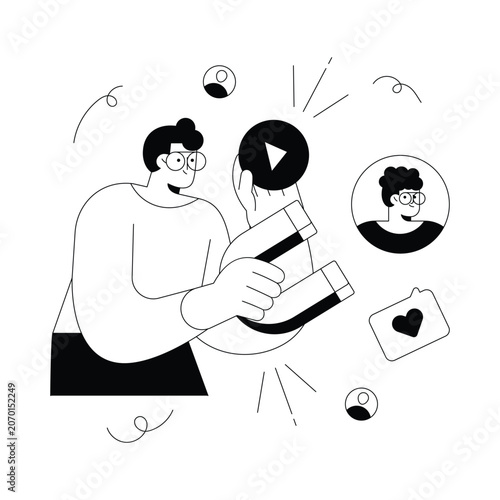 Social Attraction  vector illustration Eps 10 File     