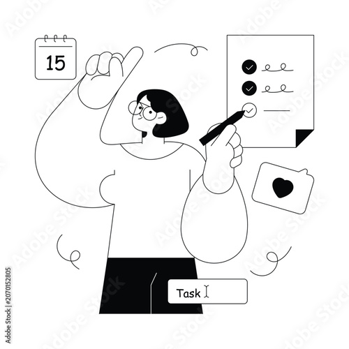 Task Scheduling  vector illustration Eps 10 File     