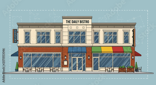 The Daily Bistro Restaurant Building Exterior.