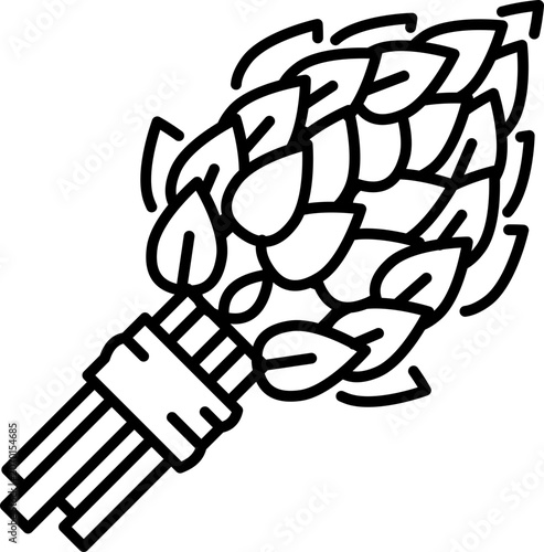 Fotografia Sauna whisk icon with outline