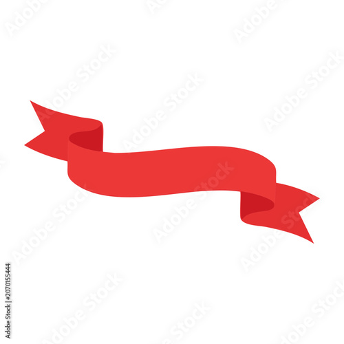 Red ribbon vector illustration