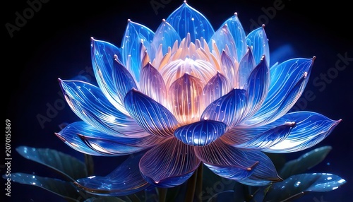 Enchanting Blue Lotus Flower - A Symbol of Purity and Enlightenment.