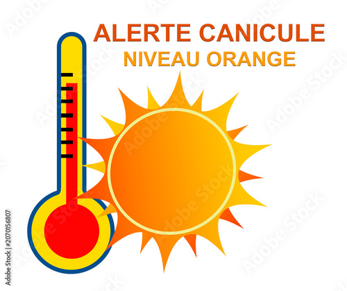 clipart alerte canicule, PNG fond transparent