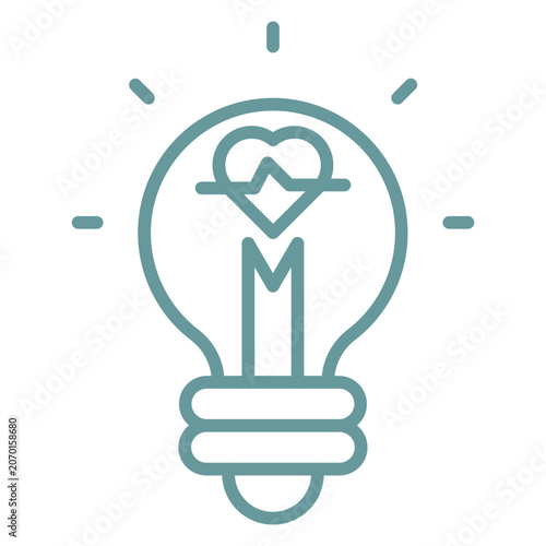 Quadro su tela Lamp Life Expectancy Icon Style