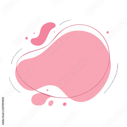 Pink abstract organic blob illustration