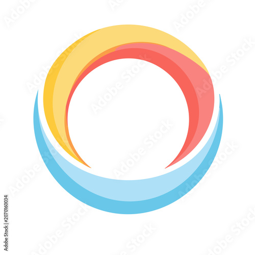 Abstract Circular Gradient Logo Design