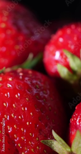 Red ripe strawberries laid out on a dessert plate. Fruit dessert. Natural vitamins.
