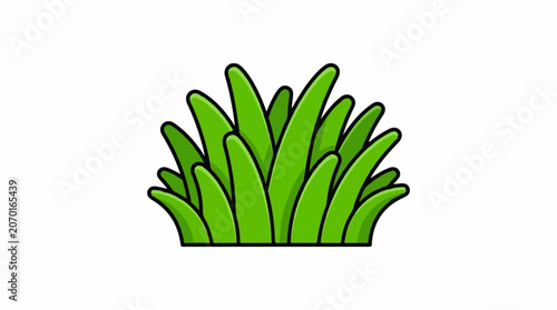 A cartoon-style illustration of a bunch of green grass