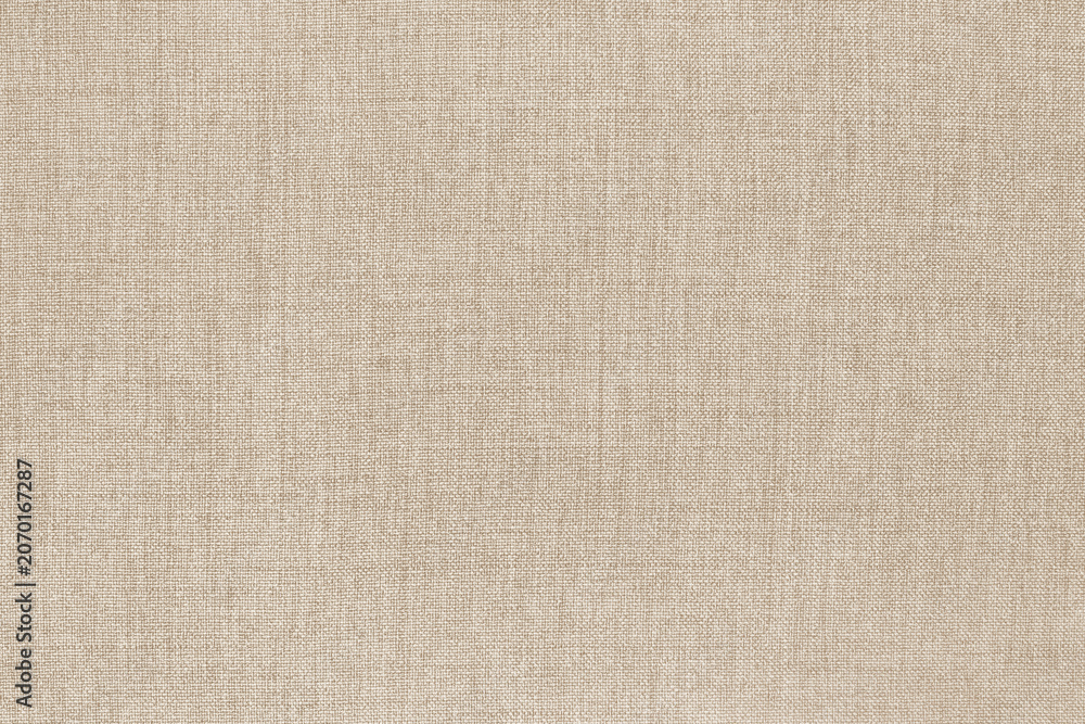 Fototapeta premium Brown linen fabric cloth texture for background, natural textile pattern.