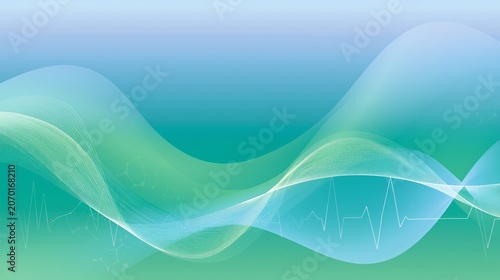 Sophisticated abstract background designed for healthcare and medical concepts featuring a gentle topaz color scheme