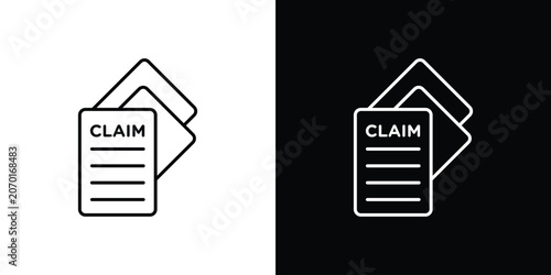 Konstfotografi Insurance Claim icon in line