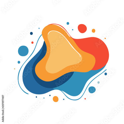 Colorful abstract liquid splash vector illustration
