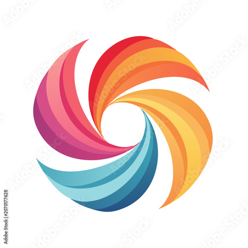 Colorful abstract swirl vector design
