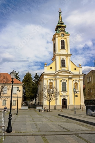 zemun, serbien - marienkirche am zemun-platz