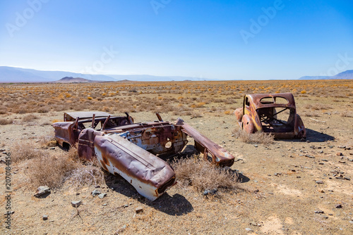 Obraz na płótnie Ruins of Uintjiesbos farmstead, colonial heritage site in the Tankwa Karoo