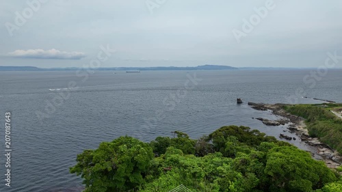 神奈川県の観音崎灯台からの眺め　神奈川県・横須賀市