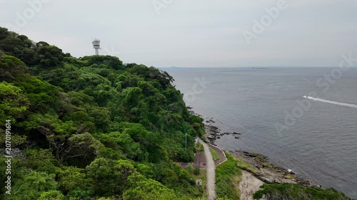 神奈川県の観音崎灯台からの眺め　神奈川県・横須賀市