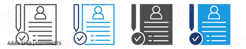 Fotografie enrollment icon set multiple style