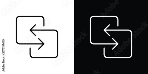 Schilderij op canvas Replace icon. linear symbols in black and white