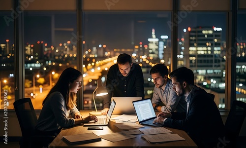 business people at night