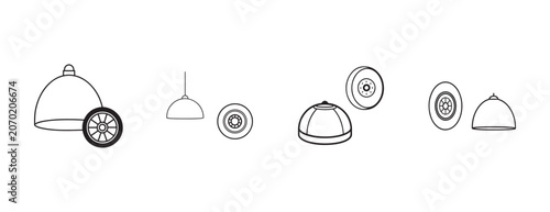 covered dishes and plates with lids for serving food in a restaurant or at a formal event  serving ware