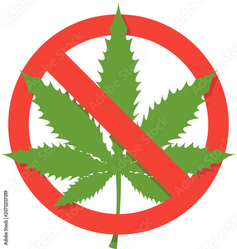 Obraz na płótnie No Marijuana Symbol