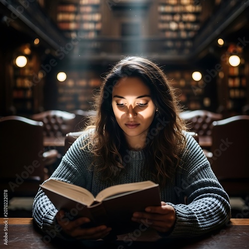 A Quiet Moment of Reading in a Cozy Cafe.