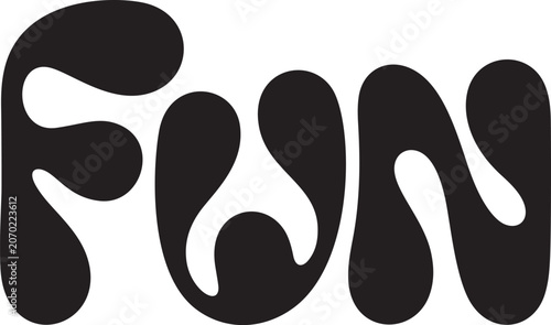 Playful Fun Word Typography Vector