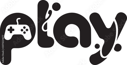 Minimalist Play Gaming Logo Vector