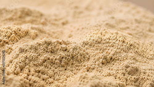 Macro shot of fine aromatic vanilla powder for baking