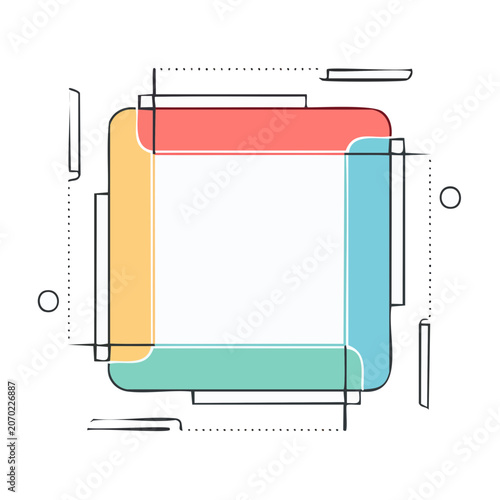 Colorful abstract frame illustration