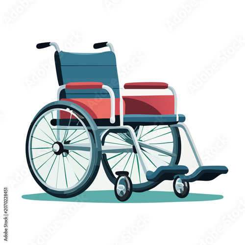 Flat illustration of a wheelchair