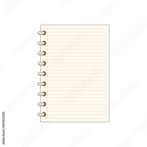 Blank note paper document illustration