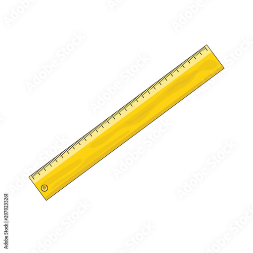 Ruler measurement scale illustration