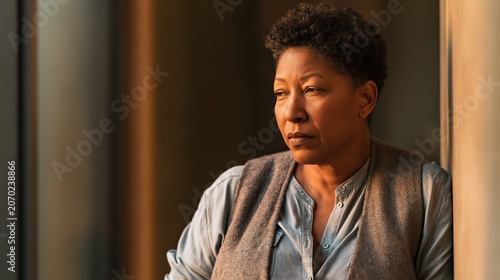 workplace impostor syndrome middle aged African American woman doubt