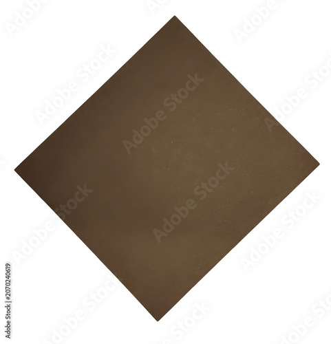 A Solid Brown Diamond Shape Centered Against A Deep Pitch Black Background