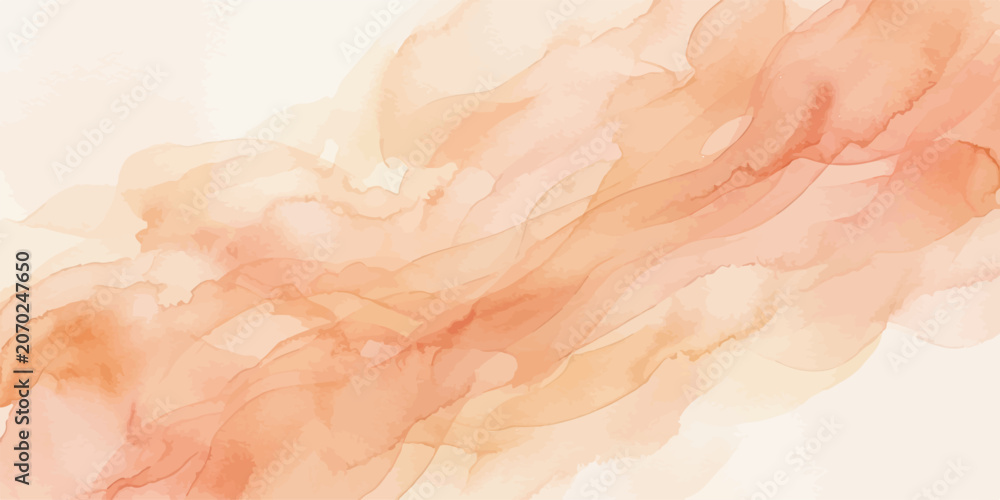 Fototapeta premium Soft peach abstract watercolor texture background with watercolor abstract background artistic creative painting backdrop delicate wallpaper minimalist gradient composition