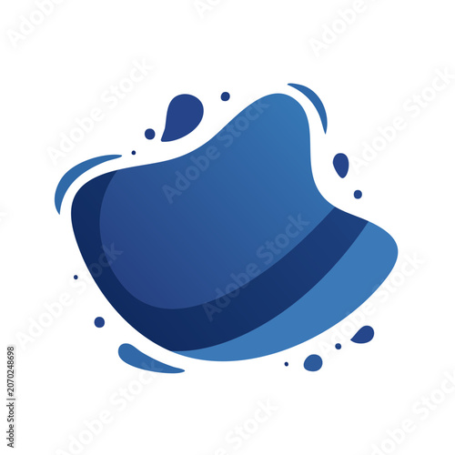 Abstract blue water splash vector illustration