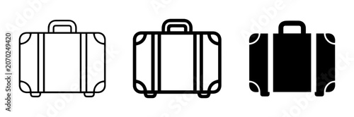Foto Travel Suitcase Icons, Luggage Vector Set, Baggage Collection, Trip Essentials