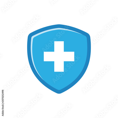 Medical shield icon vector illustration