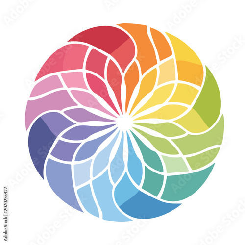 Colorful Mandala Geometric Vector Design