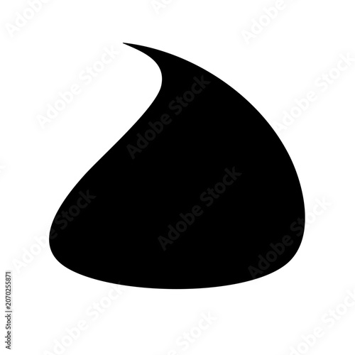 Black water drop vector icon