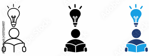 Obraz na plátně Education Knowledge Learning icon collections