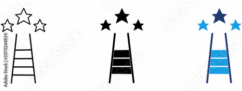 Career Success Ladder icon collections. Containing Growth, Promotion, Goals, Stars and more icons.