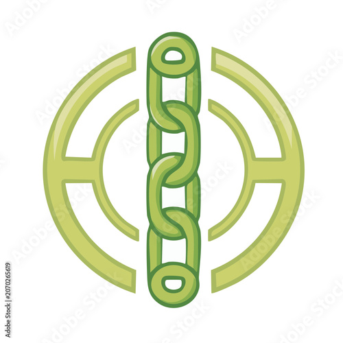 Green Celtic Knot Chain Link Icon