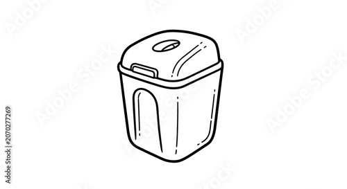 Simple Bread Maker Machine Illustration.