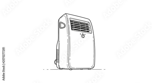 Portable air conditioning unit illustration.