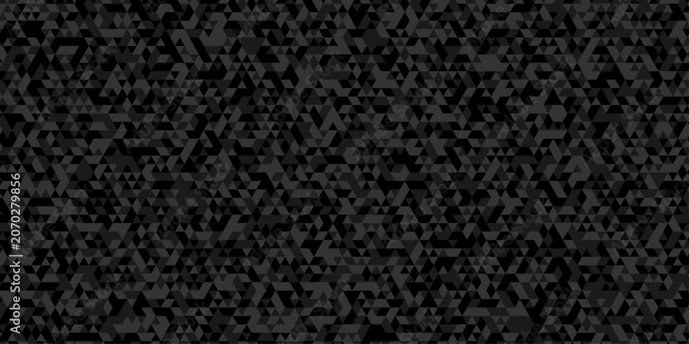 Fototapeta premium Abstract background made of triangles. Mosaic pattern, tile geometric polygon black and gray vector wallpaper.